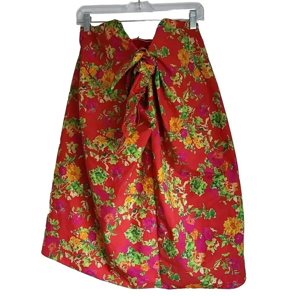 $420 Caroline Constas Kaia Strapless Bustier Mini Dress Red Radiant Flor… - Picture 10 of 16